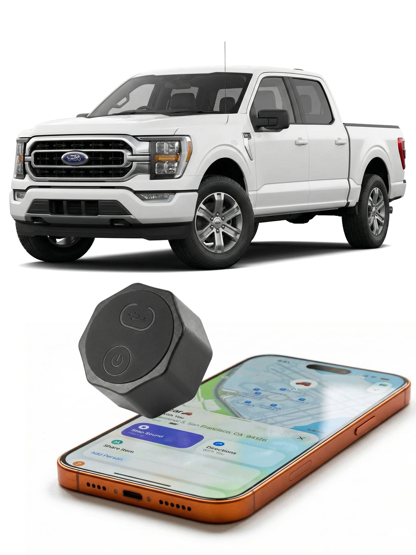 Air Tracker Tag Hidden Magnetic Finder | No Monthly Fee | 5-Year Battery | Works with Apple Find My Single Black